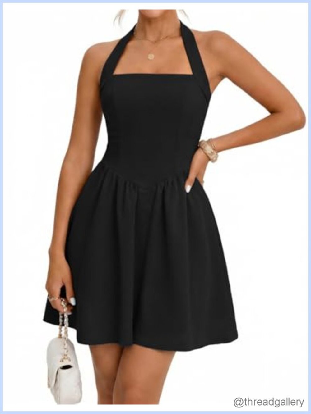 Halter Mini Dress Ruched A-Line Backless Sleeveless Party Club